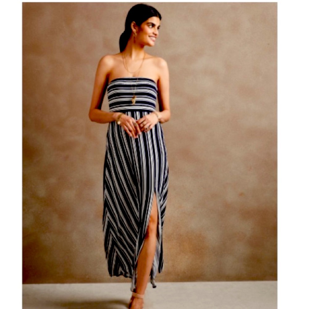 Banana republic striped tube maxi dress - NEW Size XL